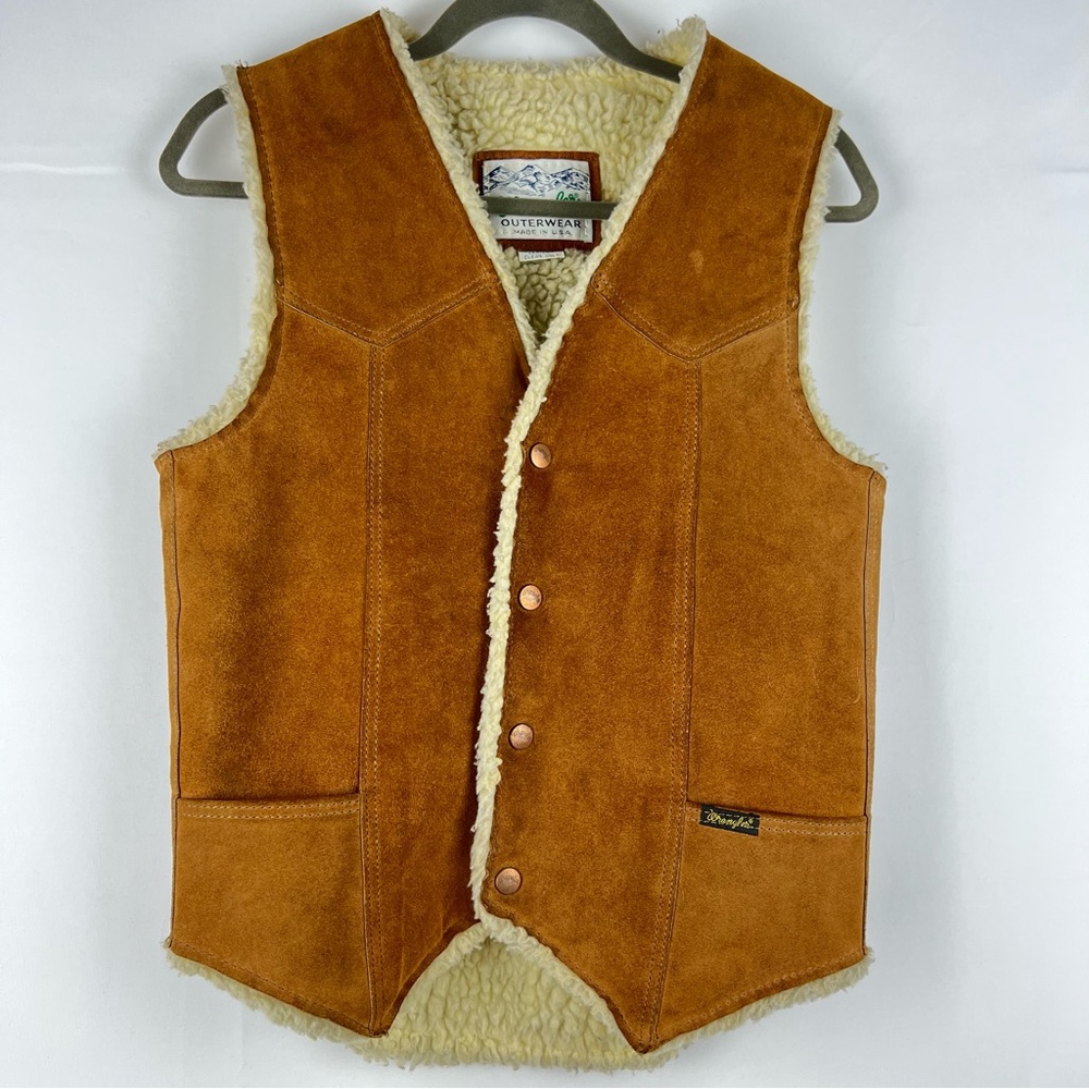 Tan Shearling Vest